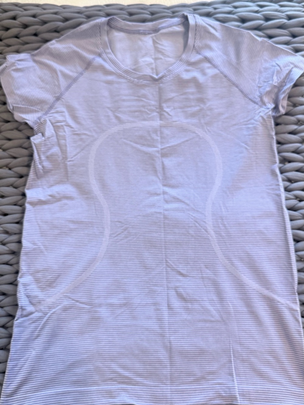 Lululemon Swiftly tech hip length. Size 10. Navy purple stripe